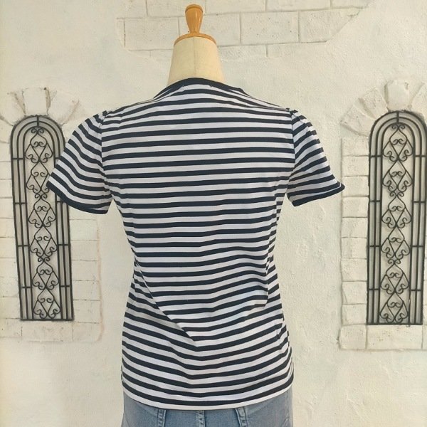 画像4: 【LaLa ラストセール】スパンコールリボン絵柄Ｔシャツ 送料220円代引は通常送料 (4)