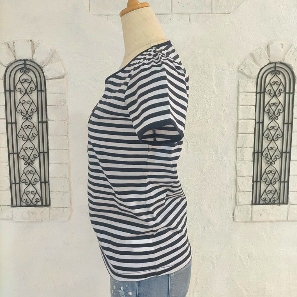 画像3: 【LaLa ラストセール】スパンコールリボン絵柄Ｔシャツ 送料220円代引は通常送料 (3)