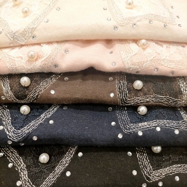 画像8: 【LaLa ラストセール】レースパールビジュウ銀糸リボンモチーフ 送料220円代引は通常送料 (8)