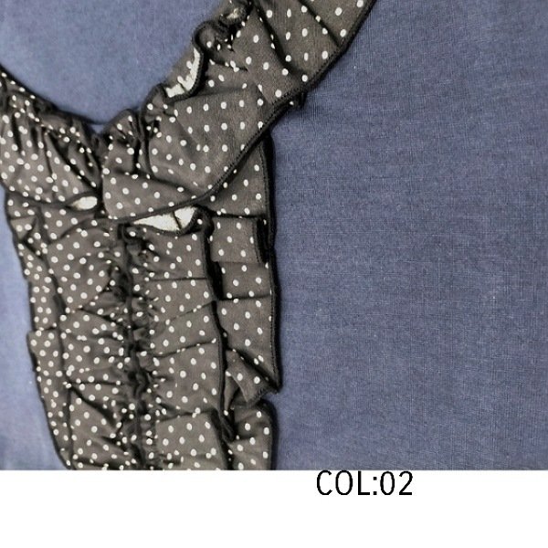 画像10: 【  LaLa ラストセール】胸元フリル・ドットデザインＴシャツ  送料220円代引は通常送料 (10)