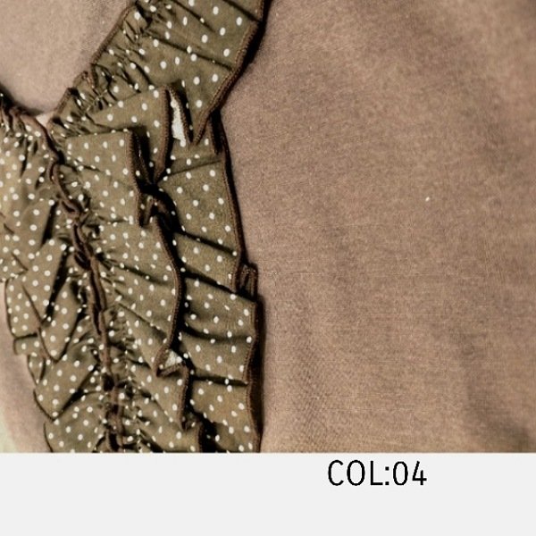 画像11: 【  LaLa ラストセール】胸元フリル・ドットデザインＴシャツ  送料220円代引は通常送料 (11)