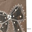 画像9: 【NEW BRAND LaLa ラストセール】レースパールビジュウ銀糸リボンモチーフ飾りコットン100％Tシャツ《送料220円代引は通常送料》 (9)
