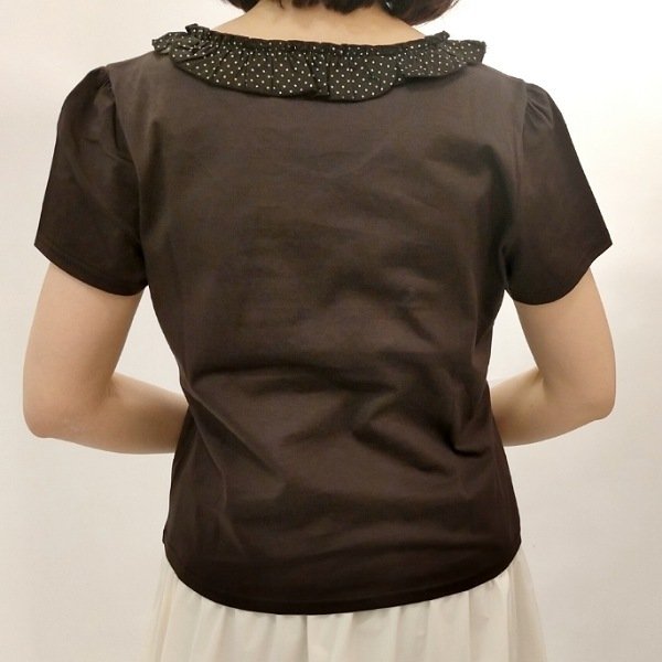 画像6: 【  LaLa ラストセール】胸元フリル・ドットデザインＴシャツ  送料220円代引は通常送料 (6)