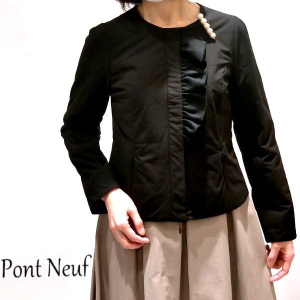 画像1: 【ポンヌフ Pont Neuf●SALE 50%OFF● 】フリルデザインのキルティングジャケット (1)