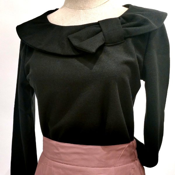 画像8: 【LALA 50%OFF】丸首の立体リボンデザインのカットソー (8)