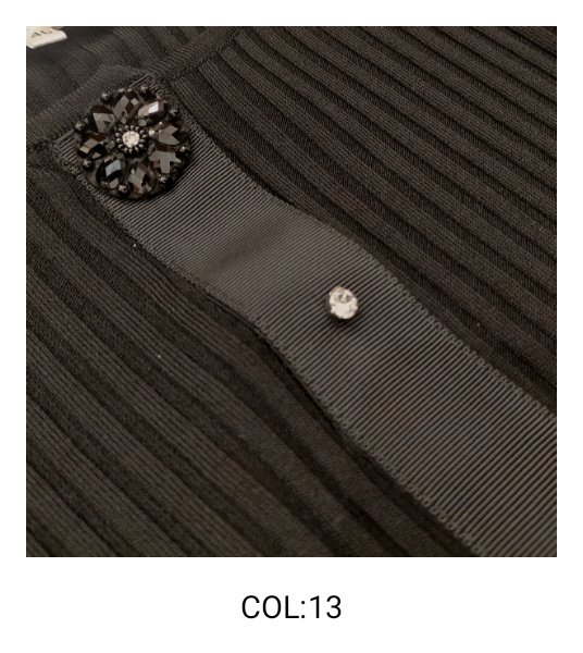 画像9: 【SuperBeauty  】ALLシーズン定番 飾りボタンの裾フリルリブカーデ送料220円代引通常送料 (9)