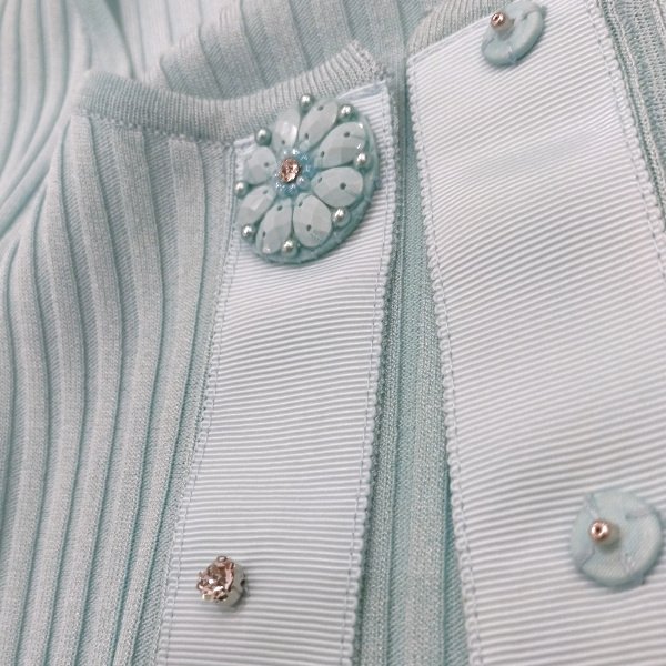 画像6: 【SuperBeauty  】ALLシーズン定番 飾りボタンの裾フリルリブカーデ送料220円代引通常送料 (6)