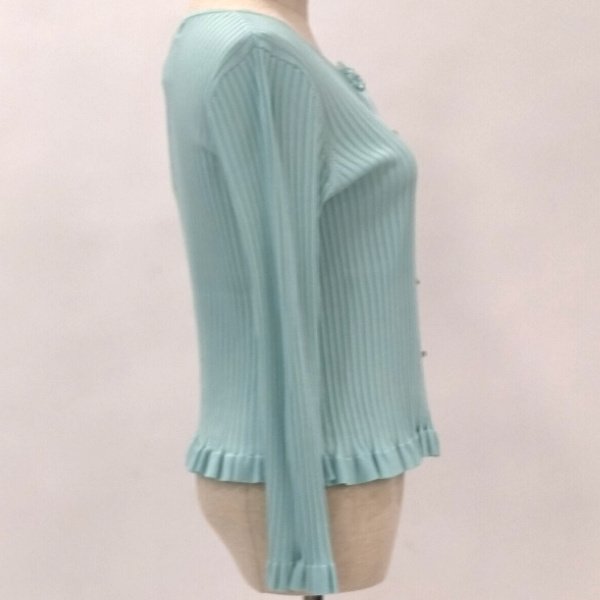 画像3: 【SuperBeauty  】ALLシーズン定番 飾りボタンの裾フリルリブカーデ送料220円代引通常送料 (3)