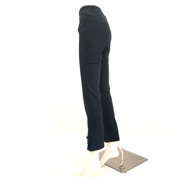 画像2: 【●半額以下SALE● LaLa 】送料220円代引は通常送料 レース×リボン　ストレッチパンツ (2)