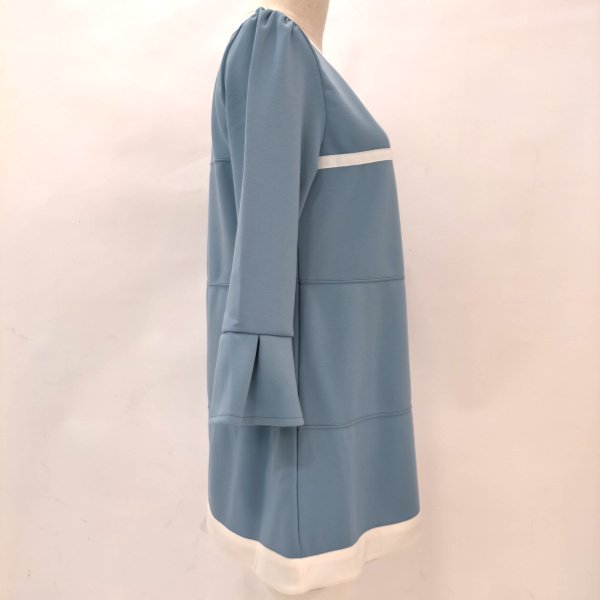 画像9: 【LALA  50%SALE】配色デザインの胸元にグログランリボンのチュニック (9)