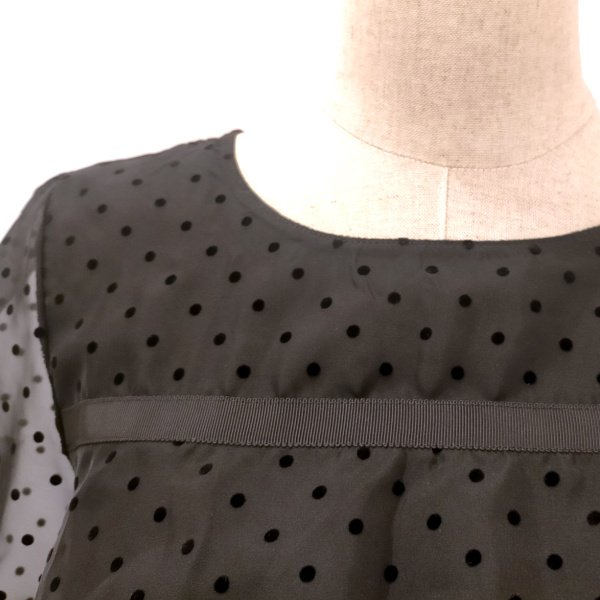 画像7: 【SALE4,900円   LaLa】ドッド袖の切替チュニック  送料220円代引は通常送料 　 (7)