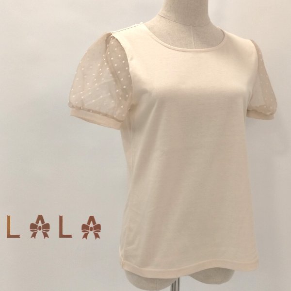 画像3: 【 LaLa 50%OFFセール】ドッド袖のカットソー  送料220円代引は通常送料 　 (3)