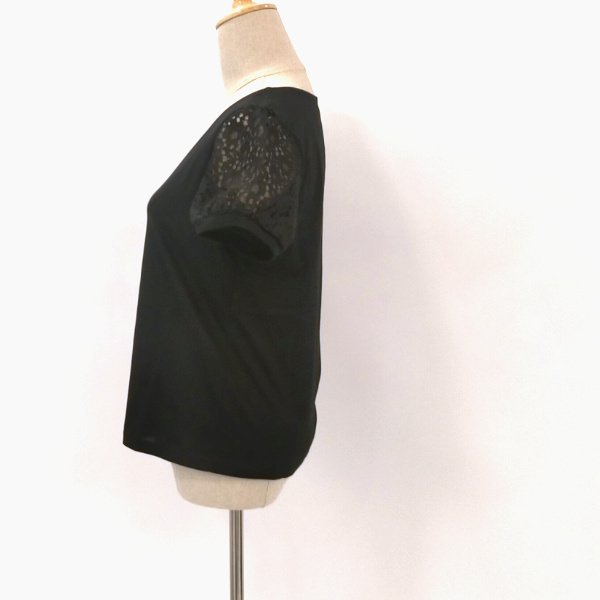 画像5: 【SALE3,900円 LaLa 】袖レースの胸元ラインストーンのカットソー  送料220円代引は通常送料 　 (5)