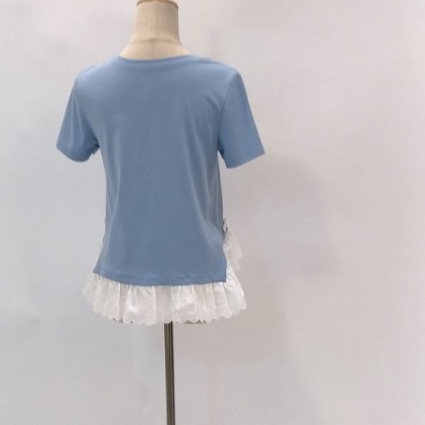 画像6: 【●50%OFF以下●さらにPOINT&クーポンOK エクラタン 】リボン付レースカットソー送料220円代引は通常送料 (6)