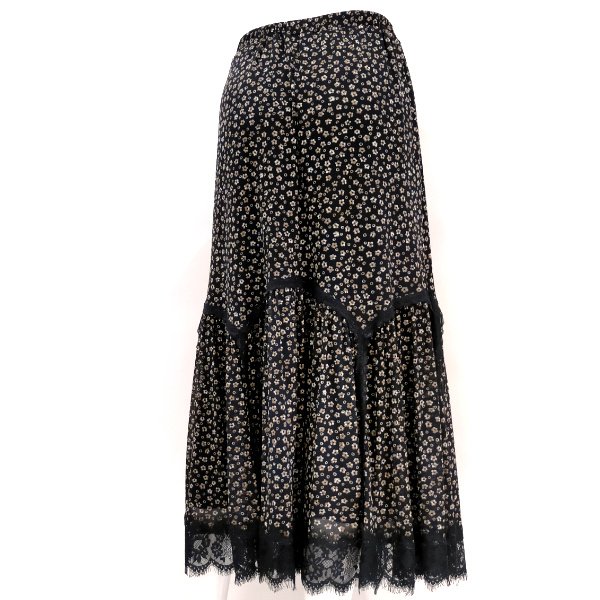 画像3: 【SuperBeauty  】小花モノトーンプリントパワーネット素材スカート (3)