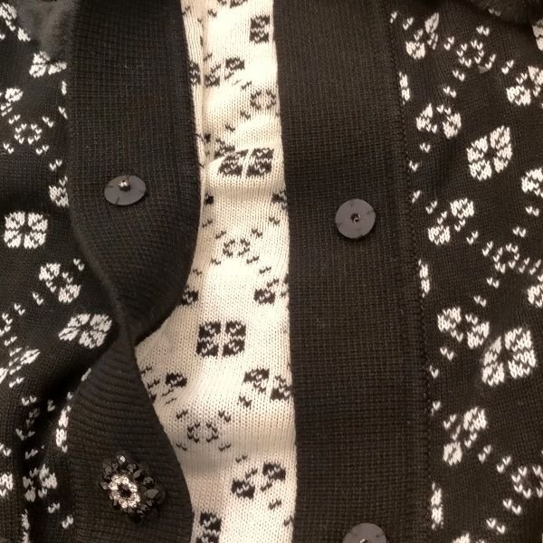 画像8: 【SuperBeauty  】 衿ファー×ビジュー使用ジャガード編みニットジャケット (8)