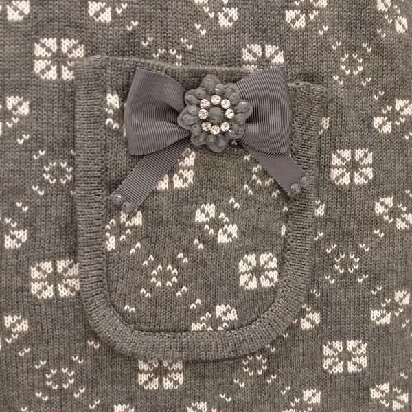 画像11: 【SuperBeauty  】 衿ファー×ビジュー使用ジャガード編みニットジャケット (11)