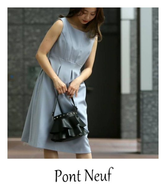 画像1: 【ポンヌフ Pont Neuf●50%OFF● 】シルエットが綺麗な袖なしワンピース (1)