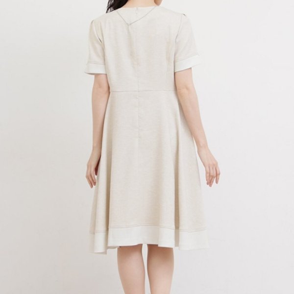 画像3: 【●50%OFF以下●さらにPOINT&クーポンOK エクラタン Eclatant 】パール付バイカラーセレモニーフレアワンピース (3)