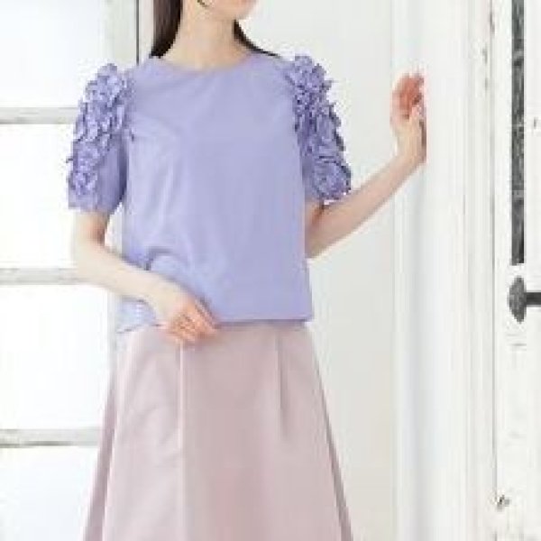 画像6: 【●50%OFF以下●さらにPOINT&クーポンOK エクラタン Eclatant】ラッフルデザインボリュームスリーブ コットンブラウス (6)