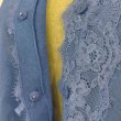 画像4: 【SALE●半額以下● スーパービューティー】Cardigan　前立てレース＆リボン7分袖ニットカーデ＜単品送料220円代引除外＞ (4)