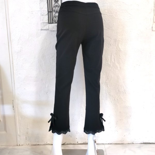画像8: 【LaLa 】超人気グレードアップ裾スカラップレーステーパードパンツ送料220円代引は通常送料 (8)