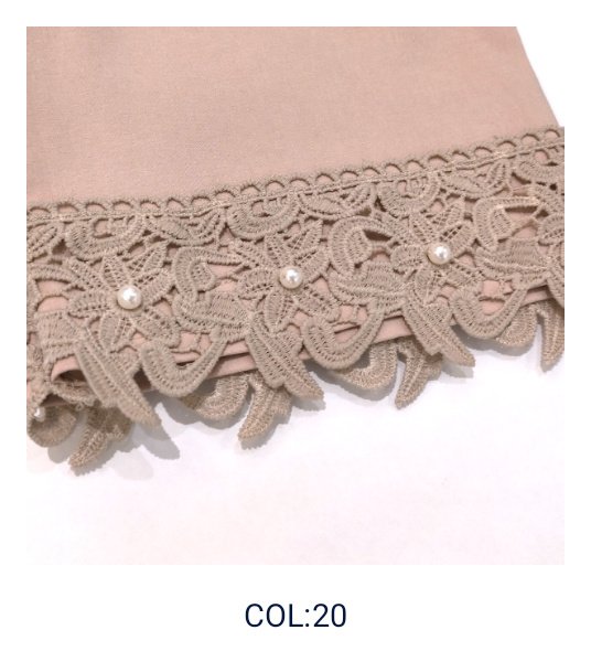 画像12: 【LaLa 】グレードアップ裾花刺しゅう×ストレッチクロップド七分丈パンツ  送料220円代引は通常送料 (12)