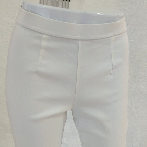 画像3: 【LaLa 】部分レースアンクル丈テーパードパンツ  送料220円代引は通常送料 (3)