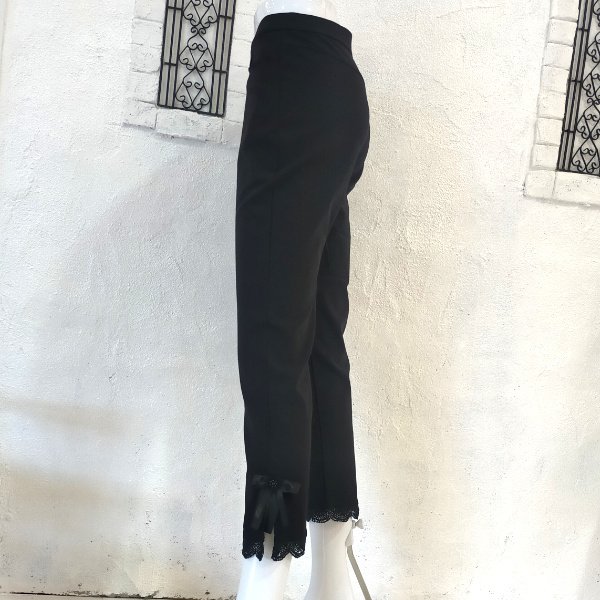 画像5: 【LaLa 】超人気グレードアップ裾スカラップレーステーパードパンツ送料220円代引は通常送料 (5)
