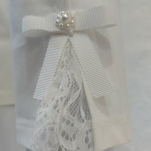 画像5: 【LaLa 】部分レースアンクル丈テーパードパンツ  送料220円代引は通常送料 (5)