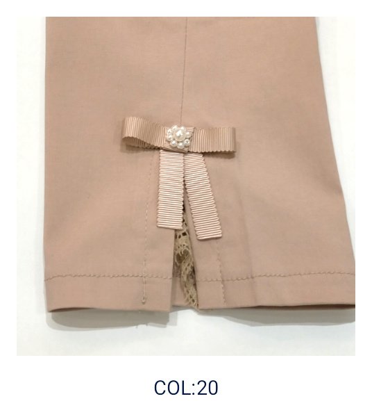 画像15: 【LaLa 】部分レースアンクル丈テーパードパンツ  送料220円代引は通常送料 (15)