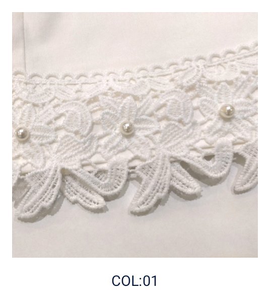 画像13: 【LaLa 】グレードアップ裾花刺しゅう×ストレッチクロップド七分丈パンツ  送料220円代引は通常送料 (13)