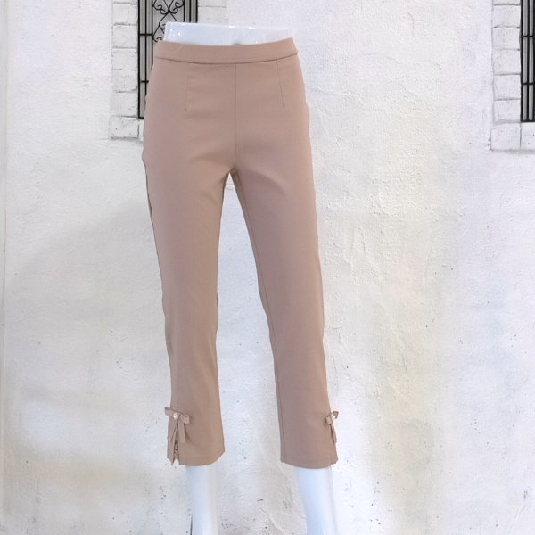 画像9: 【LaLa 】部分レースアンクル丈テーパードパンツ  送料220円代引は通常送料 (9)