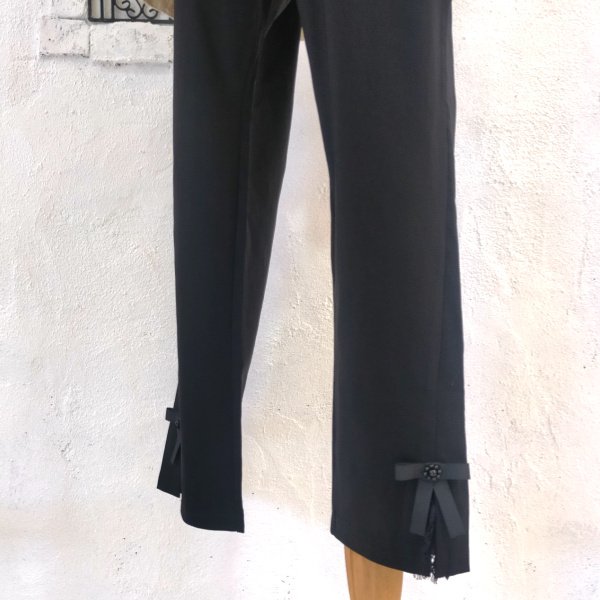 画像13: 【LaLa 】部分レースアンクル丈テーパードパンツ  送料220円代引は通常送料 (13)