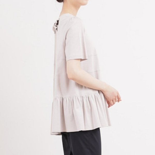 画像8: 【●50%OFF以下●さらにPOINT&クーポンOK エクラタン】1036パール付リボンティアードカットソー＜単品送料220円(代引き通常送料)＞ (8)