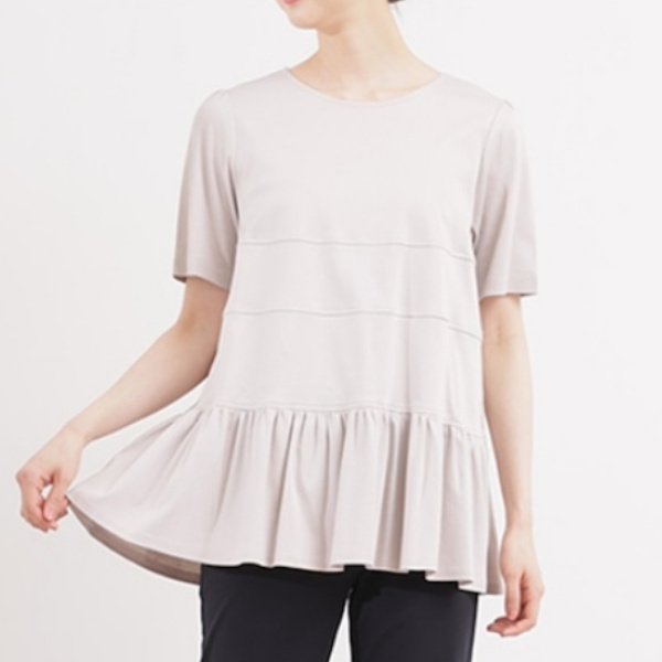 画像9: 【●50%OFF以下●さらにPOINT&クーポンOK エクラタン】1036パール付リボンティアードカットソー＜単品送料220円(代引き通常送料)＞ (9)