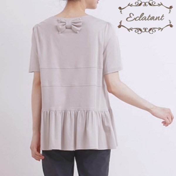 画像10: 【●50%OFF以下●さらにPOINT&クーポンOK エクラタン】1036パール付リボンティアードカットソー＜単品送料220円(代引き通常送料)＞ (10)