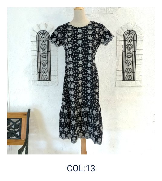 画像9: 【SuperBeauty  】花柄刺しゅう　半袖ワンピース (9)