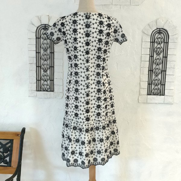 画像6: 【SuperBeauty  】花柄刺しゅう　半袖ワンピース (6)