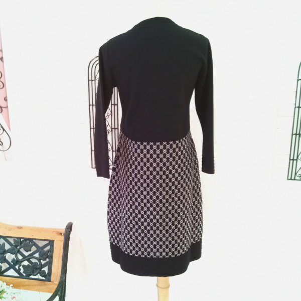 画像7: 【SuperBeauty  】ウエスト切替ジャガード編みニットワンピース (7)