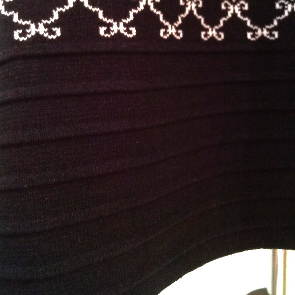 画像5: 【SuperBeauty  】ウエスト切替ジャガード編みニットワンピース (5)