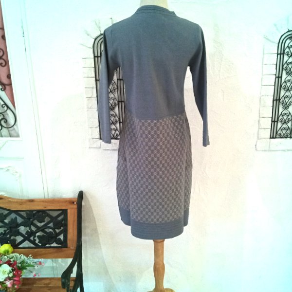 画像13: 【SuperBeauty  】ウエスト切替ジャガード編みニットワンピース (13)