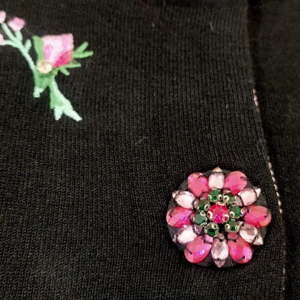 画像3: 【18,000円 →超特価 4900円＜在庫限り＞クーポン/POINT不可】フラワー刺しゅう入りニットカーディガン (3)