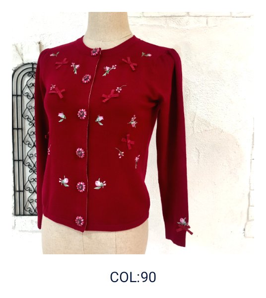 画像6: 【18,000円 →超特価 4900円＜在庫限り＞クーポン/POINT不可】フラワー刺しゅう入りニットカーディガン (6)