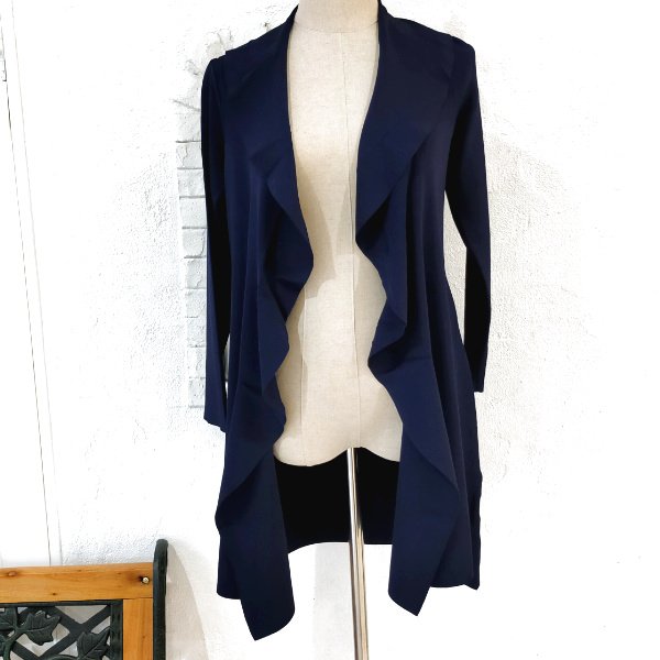 画像8: 【18,000円 →超特価 5900円＜在庫限り＞クーポン/POINT不可】ラッフル衿　ロングニットカーディガン (8)