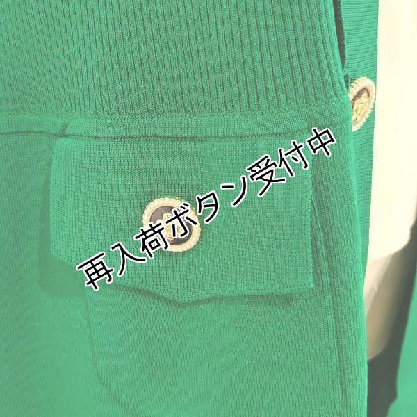 画像3: 【23,000円 →超特価 4,900円＜在庫限り＞クーポン/POINT不可】襟付き前立てフリルデザインニットロングジレ (3)