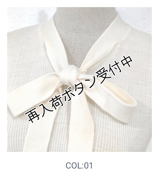 画像3: 【15,000円 →超特価 3900円＜在庫限り＞クーポン/POINT不可】袖リボン×金ボタンボウタイデザインセーター (3)