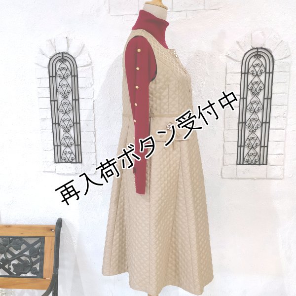 画像11: 【20,000円 →超特価 7900円＜在庫限り＞クーポン/POINT不可】スクエアネックキルティング風ジャンパースカート (11)