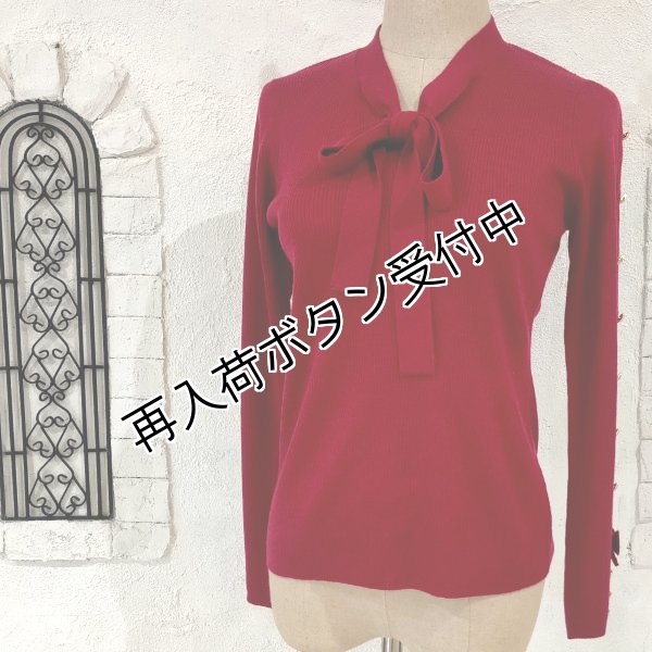 画像26: 【15,000円 →超特価 3900円＜在庫限り＞クーポン/POINT不可】袖リボン×金ボタンボウタイデザインセーター (26)