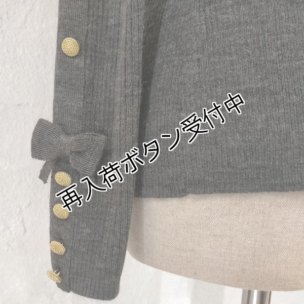 画像22: 【15,000円 →超特価 3900円＜在庫限り＞クーポン/POINT不可】袖リボン×金ボタンボウタイデザインセーター (22)
